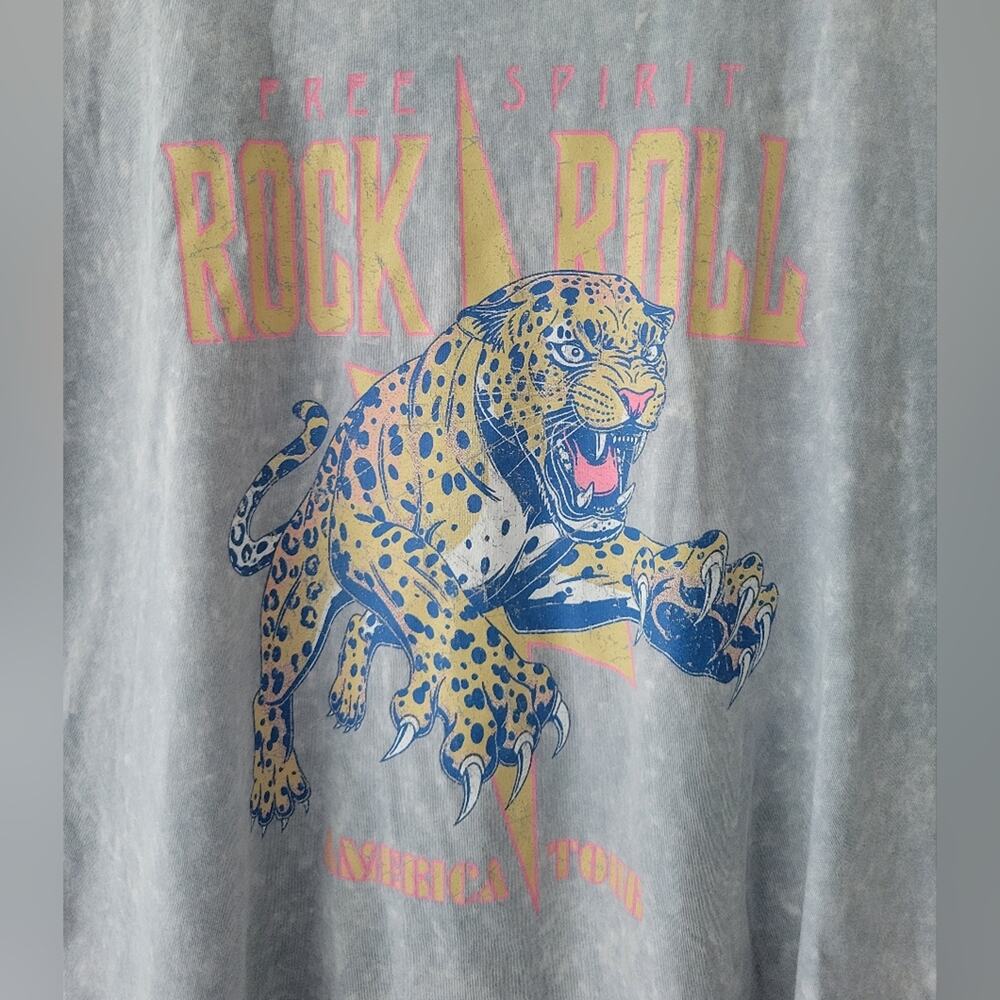 Zutter Band Free Spirit Rock 'n Roll T-Shirt Size Medium Gray Pink Yellow - Picture 3 of 6